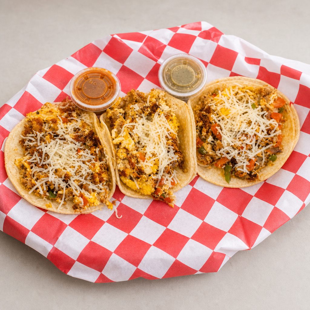 3 Breakfast Tacos.
